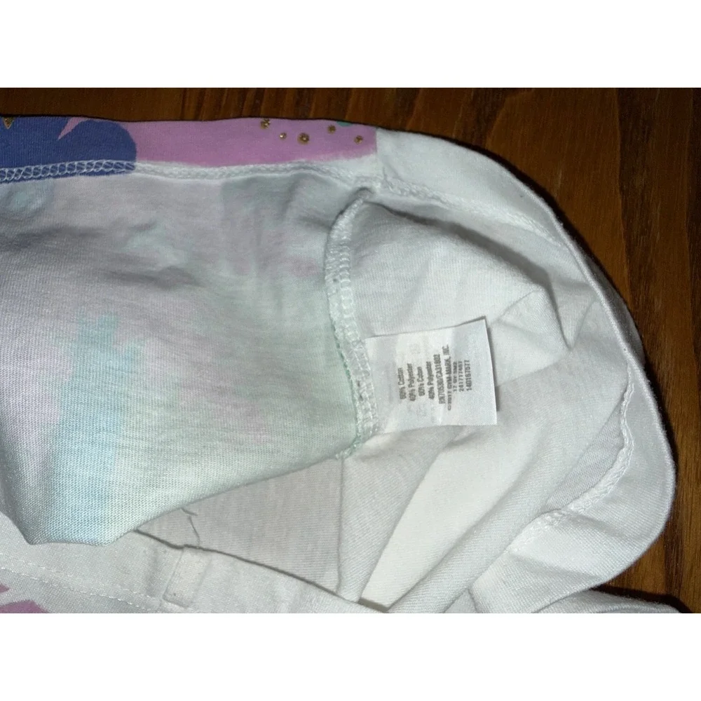 Gymboree Kids Girls White Tropical Tiger Mermaid Sequin T Shirt‎ Size 8